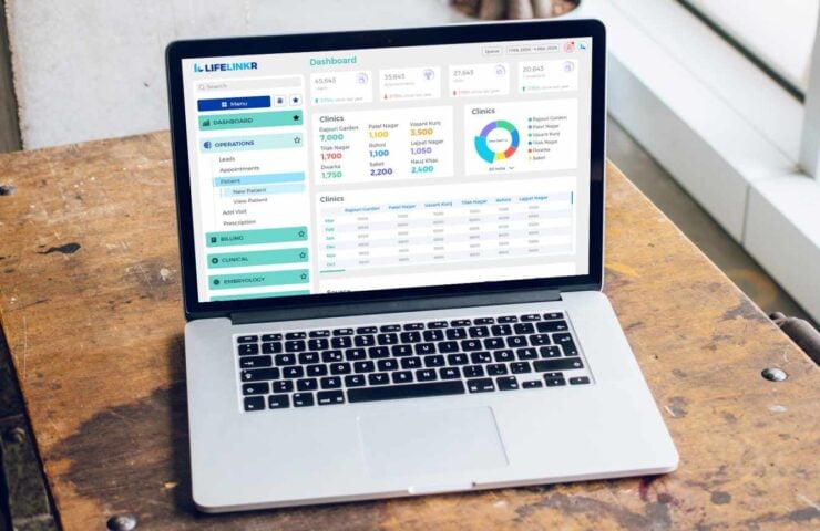 LifeLinkr IVF Software Dashboard